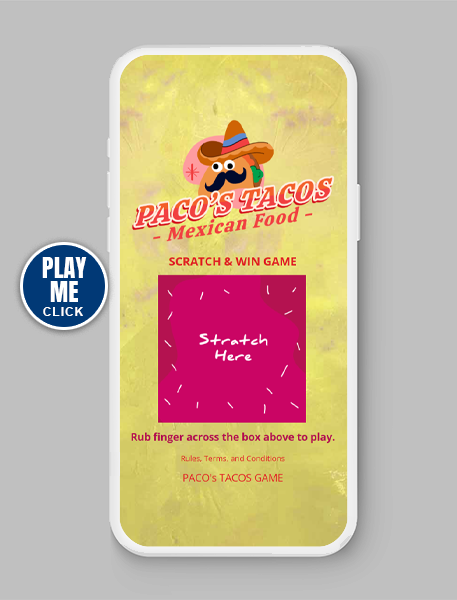 Franchise Mexican Restaurant Chain - scratch game promotion