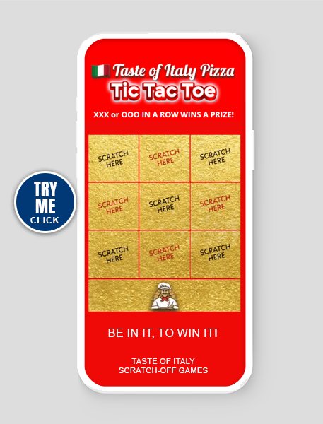 Taste of Italy Franchise - scratch card example and live demo game